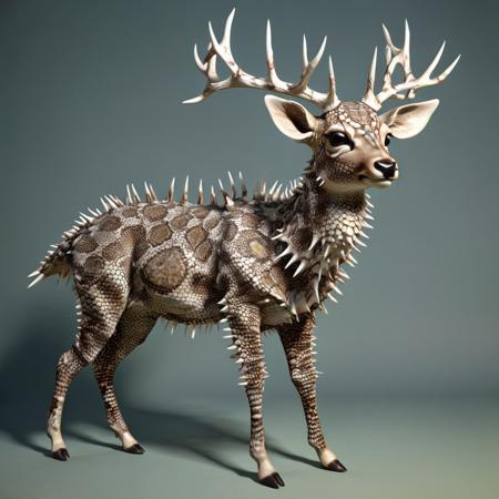 01968-3043838130-_lora_r3psp1k3s_0.65_ deer made of r3psp1k3s, reptile skin, spines, full body,.png